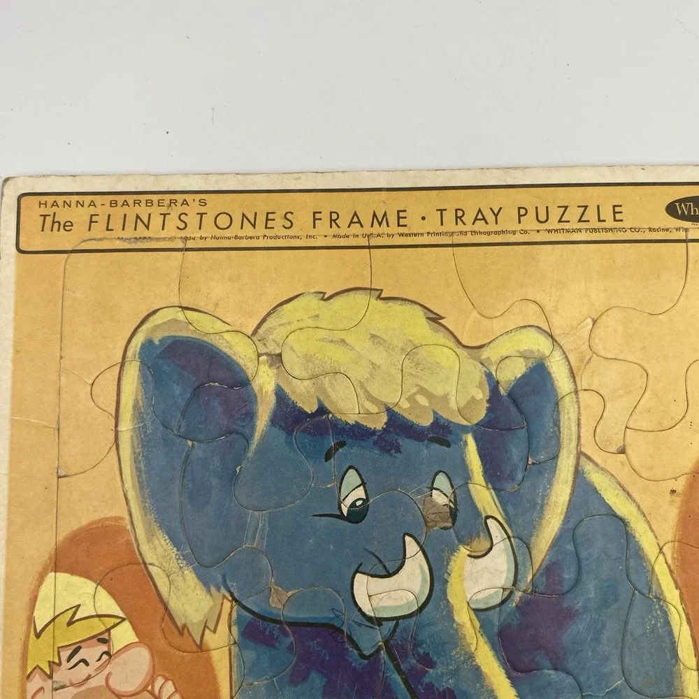 Vtg Lot 3 Whitman Frame Tray Puzzles Hanna-Barbera Flintstones‎ Top Cat Pebbles